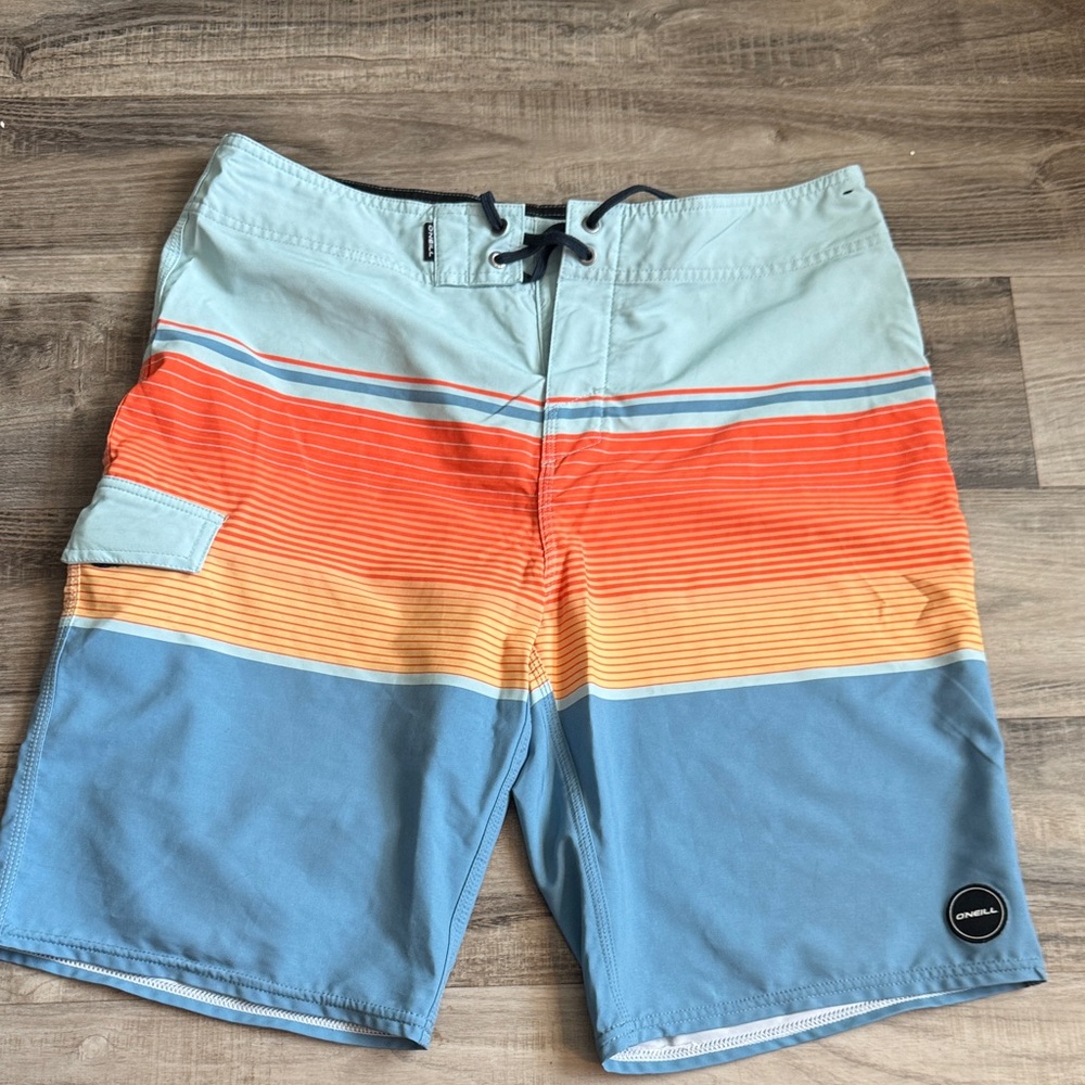 O'Neill Blue and Orange Board Shorts